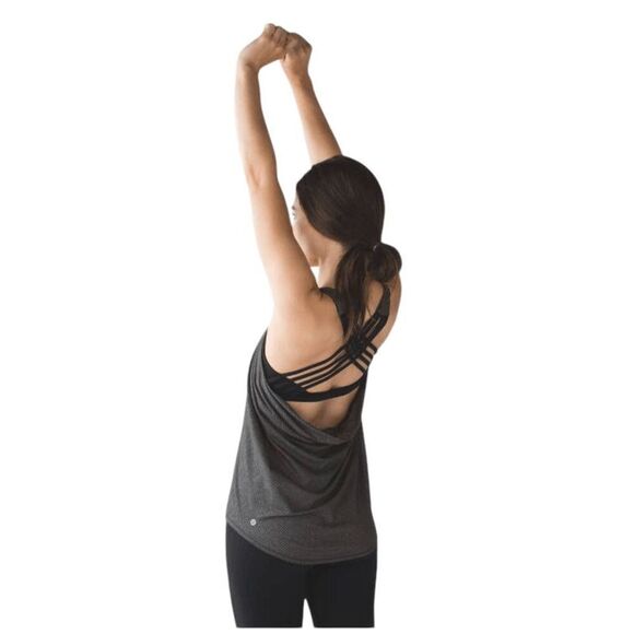 LULULEMON ATHLETICA Wild Tank in Heathered Black/Black Size 4 - Picture 3 of 6